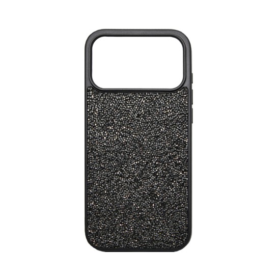Funda de Silicona Dura de Diseño con Cristales de Diamante para Apple iPhone 17 Pro Max/iPhone 18 Pro Max Gris